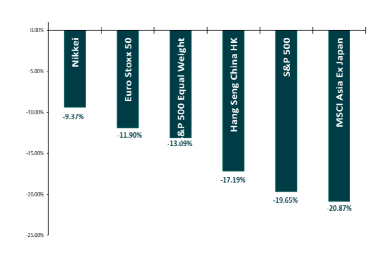 Evolucion del indice del mercado japones